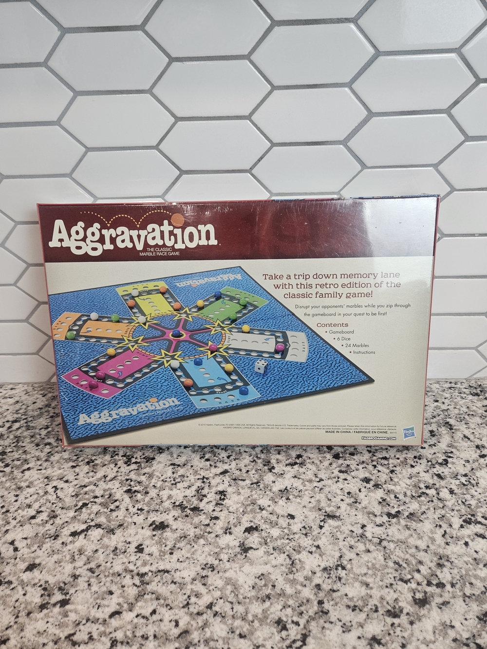Hasbro Aggravation Board Game - Red Box with Multicolor Board - Picture 2 of 2